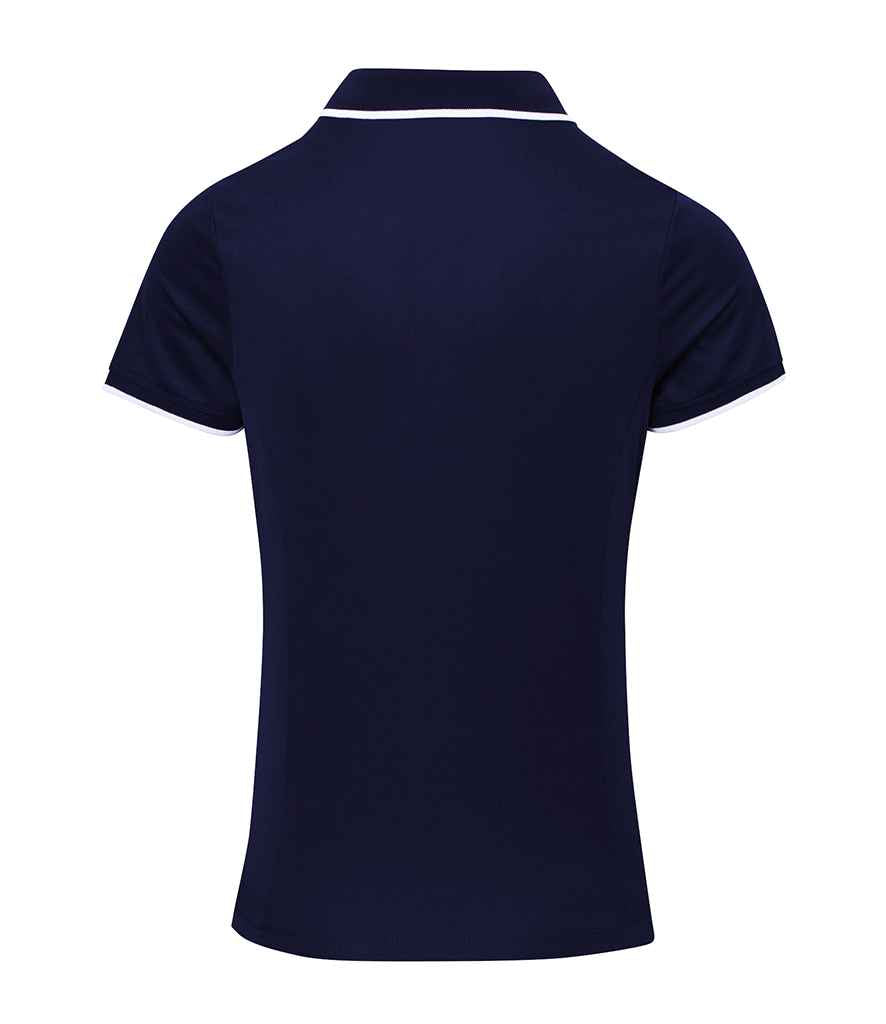 Premier Ladies Contrast Coolchecker® Piqué Polo Shirt Navy/White