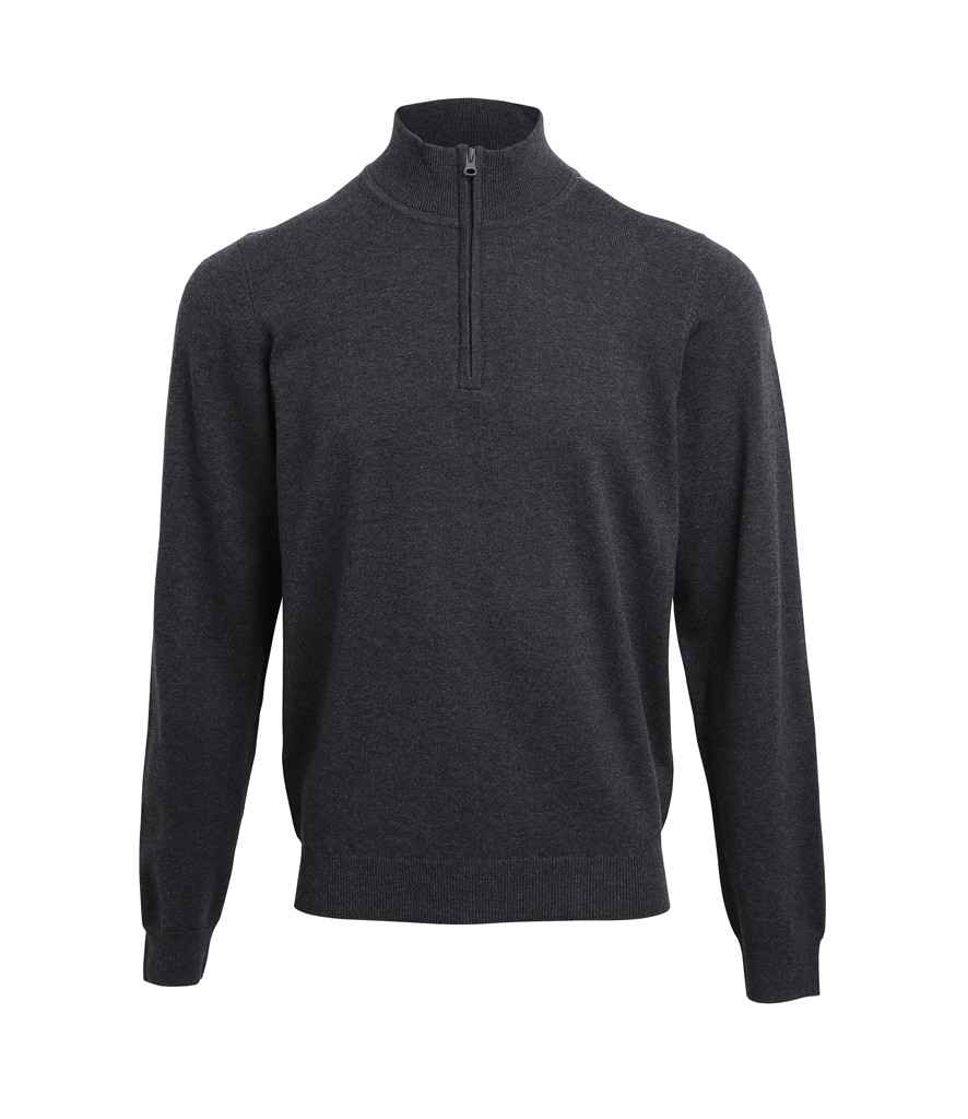 Premier Zip Neck Sweater Charcoal