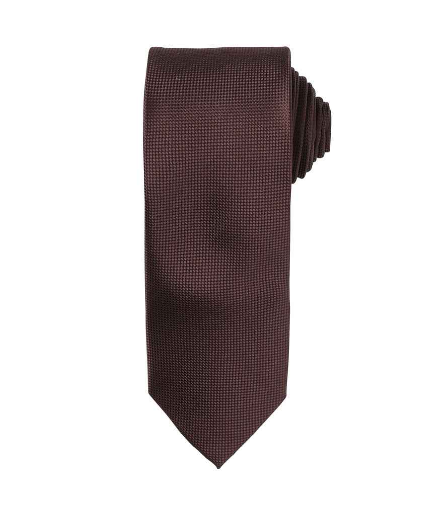 Premier Micro Waffle Tie Brown