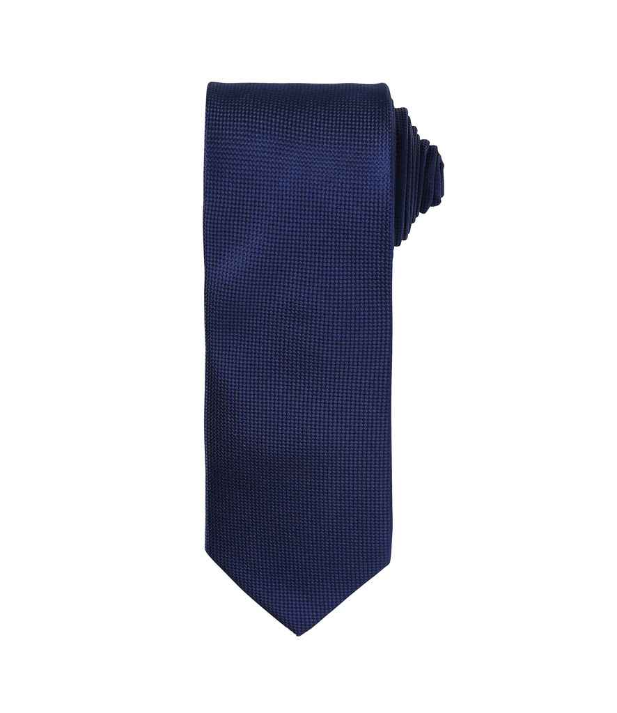 Premier Micro Waffle Tie Navy