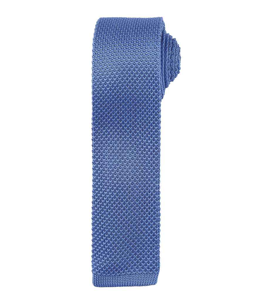 Premier Slim Knitted Tie Mid Blue