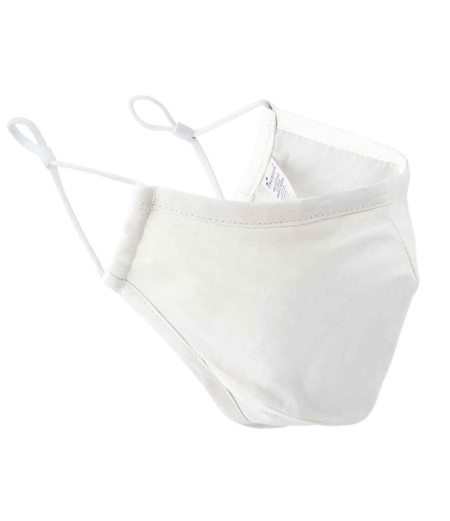 Premier Washable 3-Layer Face Mask with Carbon Filter Option White