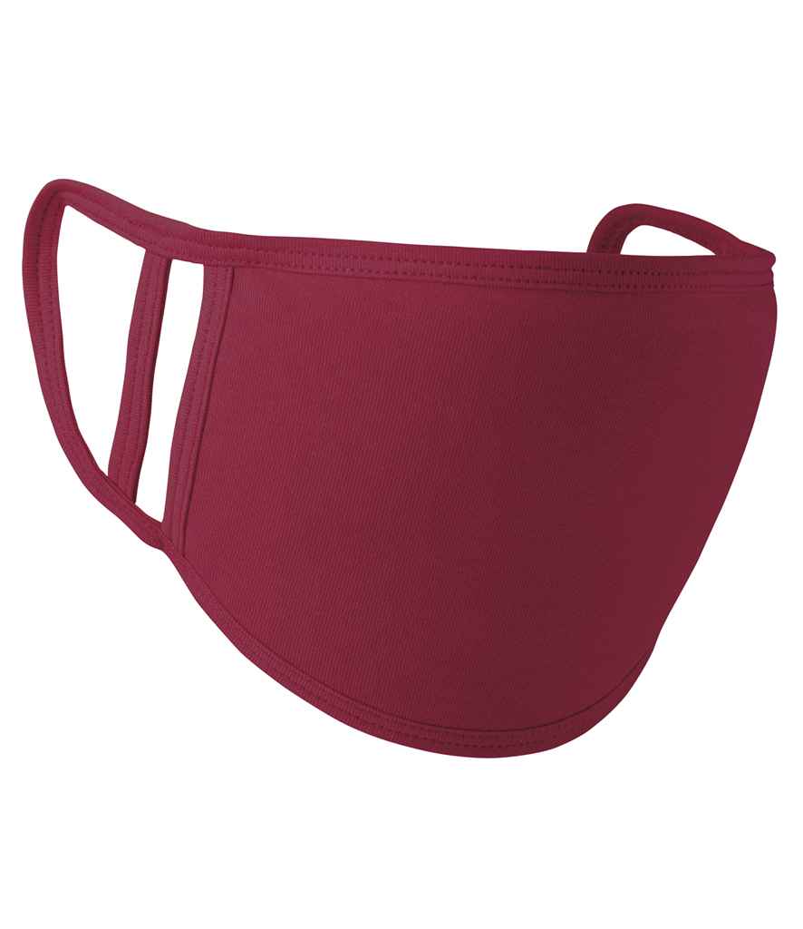 Premier Washable 2-Ply Face Cover - Pack of 5 Burgundy