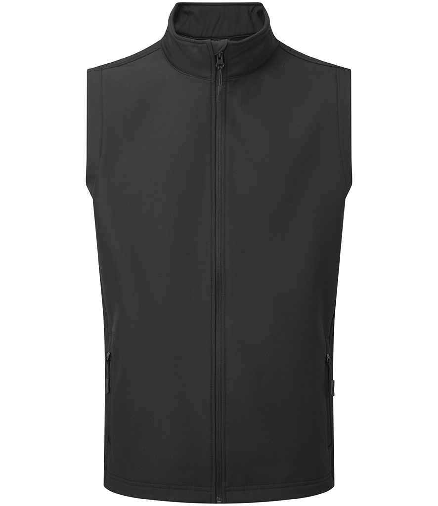 Premier Windchecker® Recycled Printable Soft Shell Gilet Black