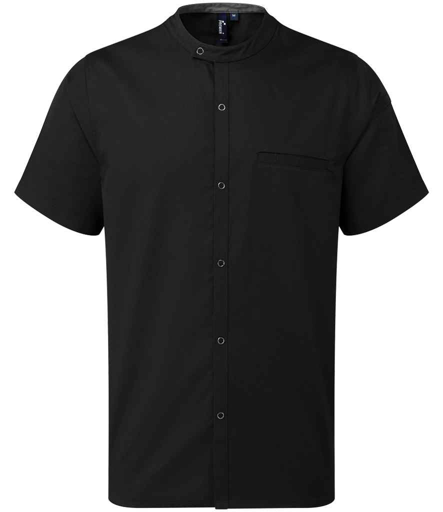Premier Recyclight® Short Sleeve Chef's Shirt Black