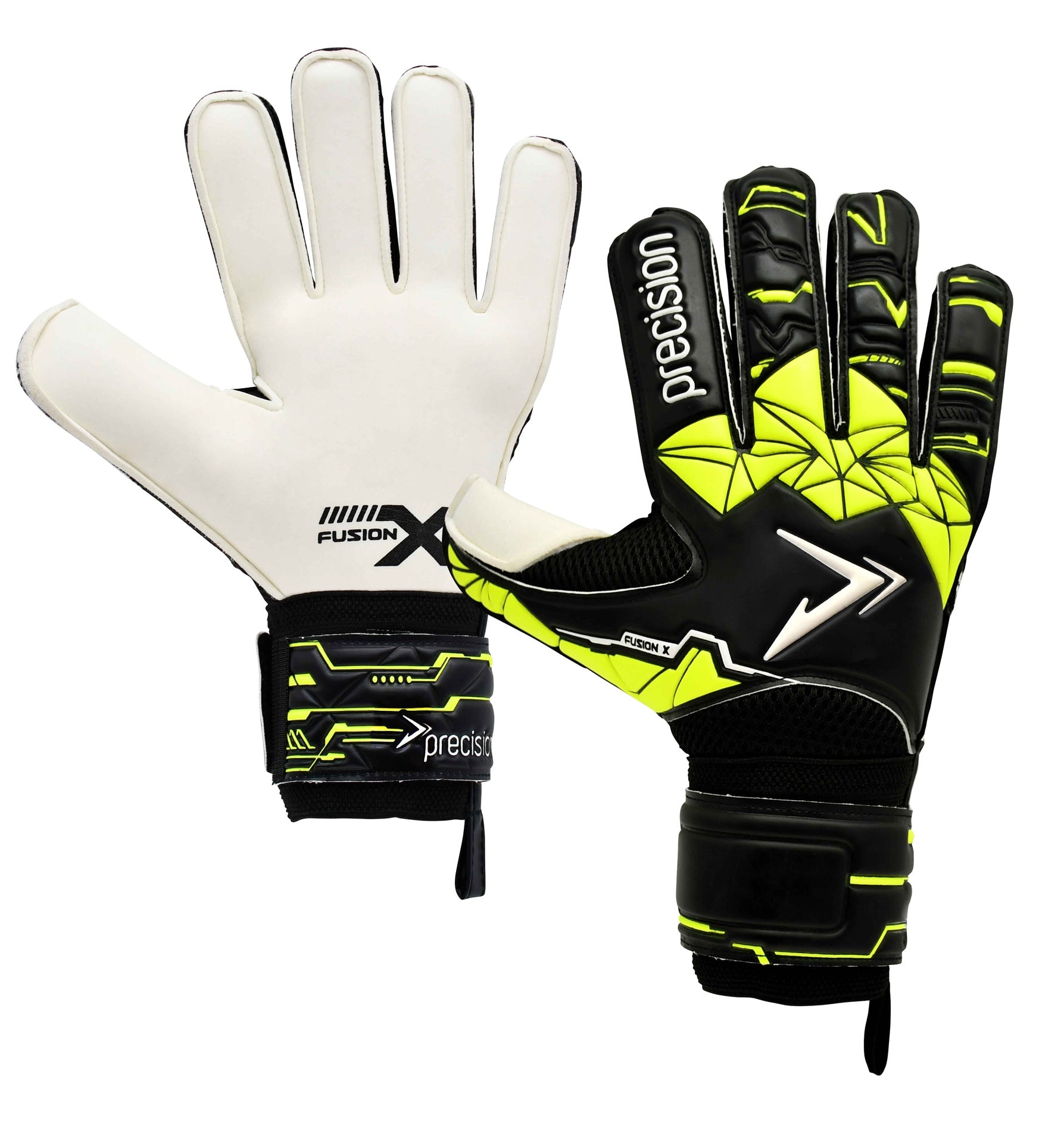 Precision Junior Fusion X Flat Cut Finger Protect Goalkeeper Gloves - Lancashire Teamwear