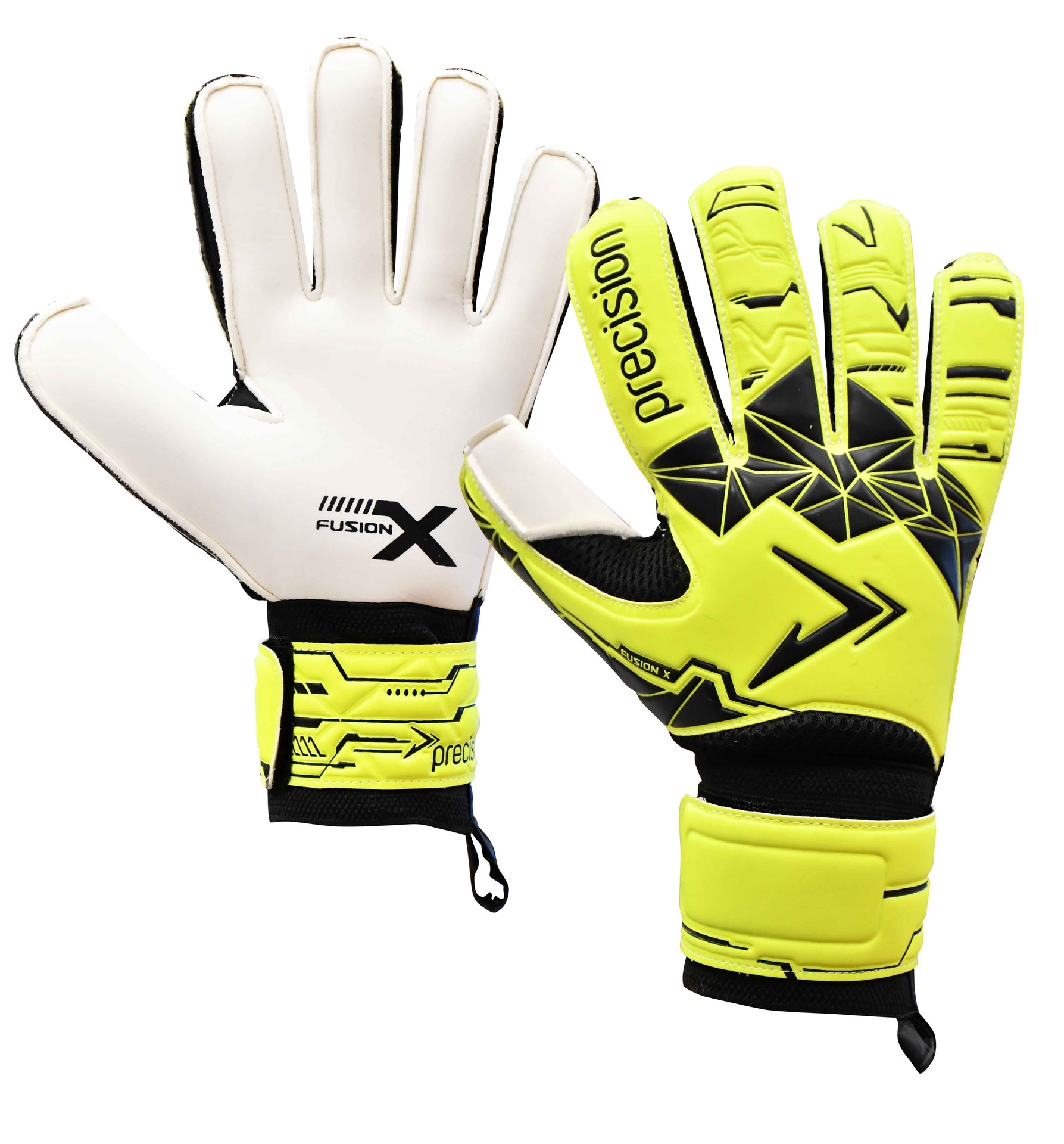 Precision Junior Fusion X Flat Cut Essential Goalkeeper Gloves - Lancashire Teamwear