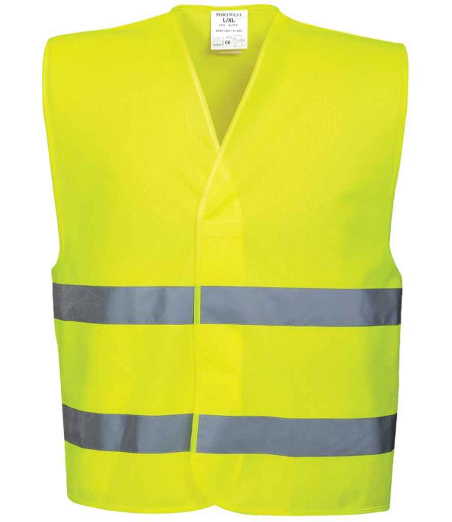 Portwest Hi-Vis Two Band Vest Yellow