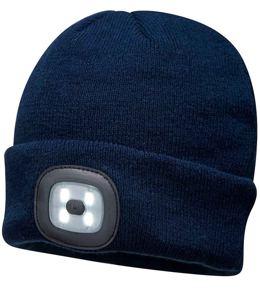 Portwest LED Head Light Beanie Navy