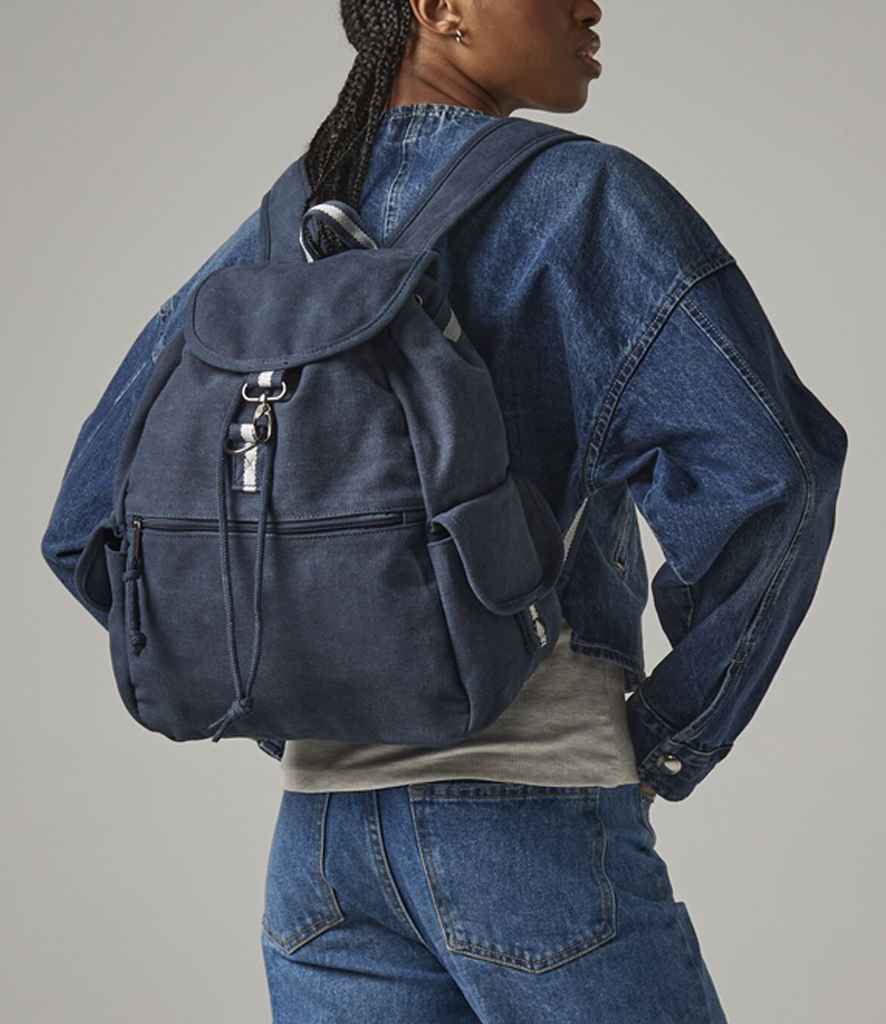 Quadra Vintage Canvas Backpack | Vintage Oxford Navy Bag - Lancashire Teamwear