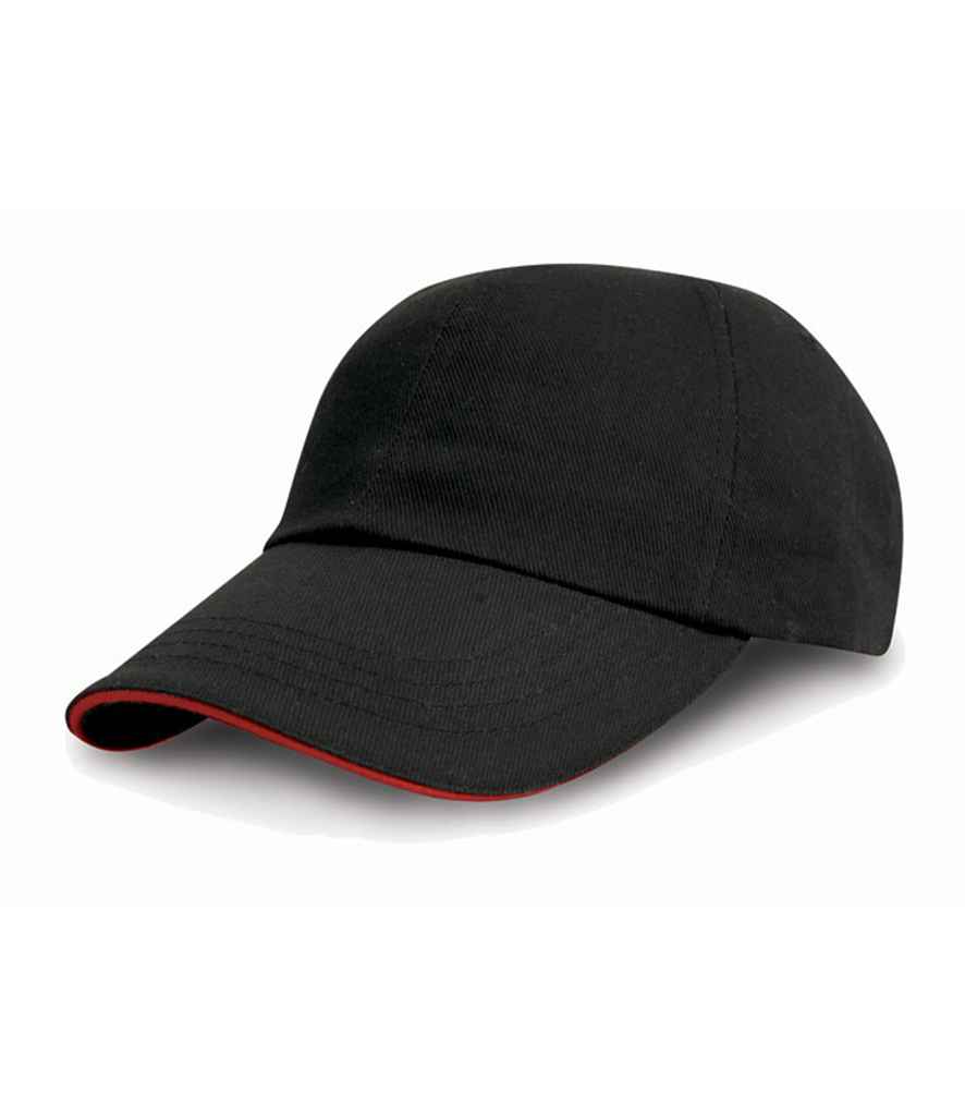Result Heavy Cotton Drill Pro-Style Cap | Black - Result Headwear Headwear - Lancashire Teamwear