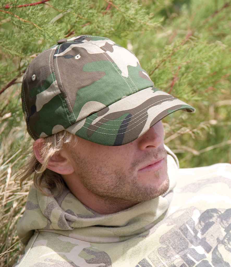 Result Heavy Cotton Drill Pro-Style Cap | Camo - Result Headwear Headwear - Lancashire Teamwear