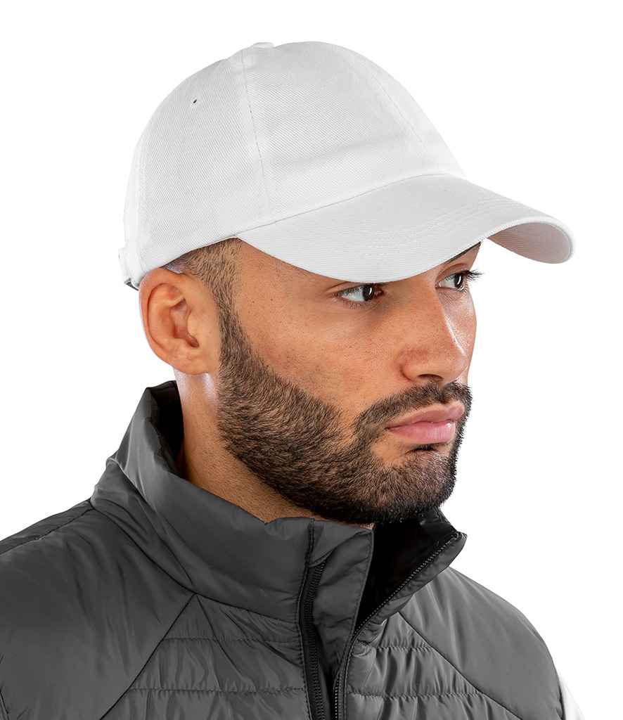 Result Heavy Cotton Drill Pro-Style Cap | White - Result Headwear Headwear - Lancashire Teamwear
