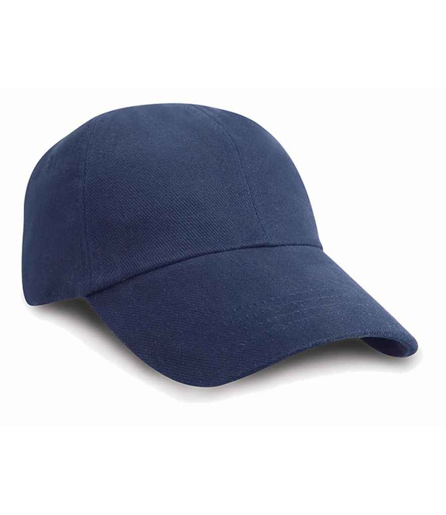 Result Low Profile Heavy Brushed Cotton Cap | Navy - Result Headwear Headwear - Lancashire Teamwear