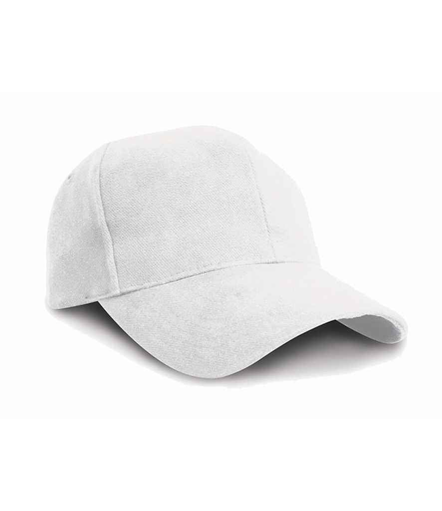 Result Pro-Style Heavy Brushed Cotton Cap | White - Result Headwear Headwear - Lancashire Teamwear