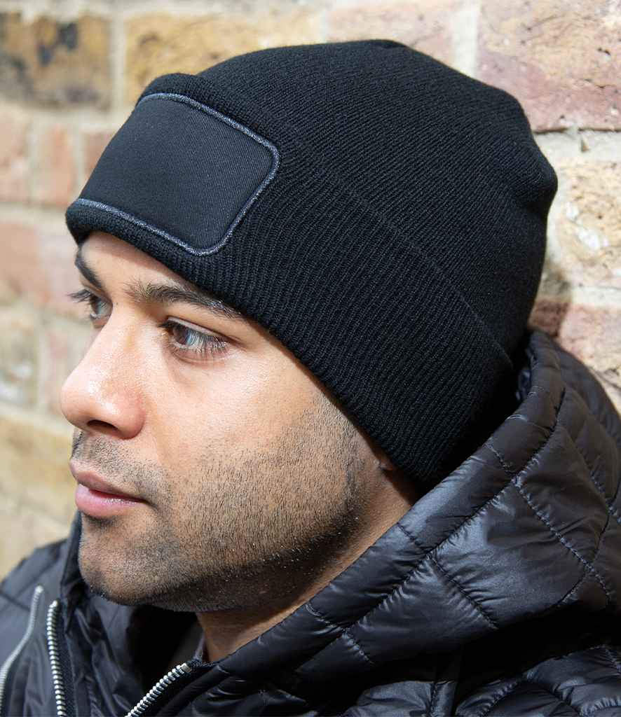 Result Core Double Knit Printers Beanie | Black - Result Winter Essentials Headwear - Lancashire Teamwear