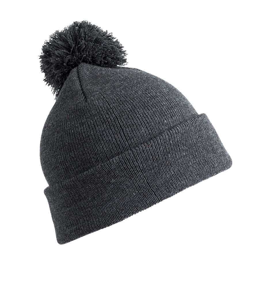 Result Core Kids Pom Pom Beanie | Grey - Result Winter Essentials Headwear - Lancashire Teamwear