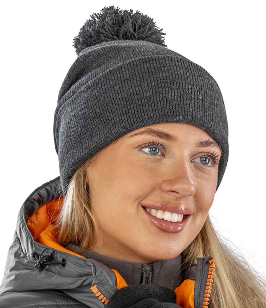 Result Core Pom Pom Beanie | Grey - Result Winter Essentials Headwear - Lancashire Teamwear