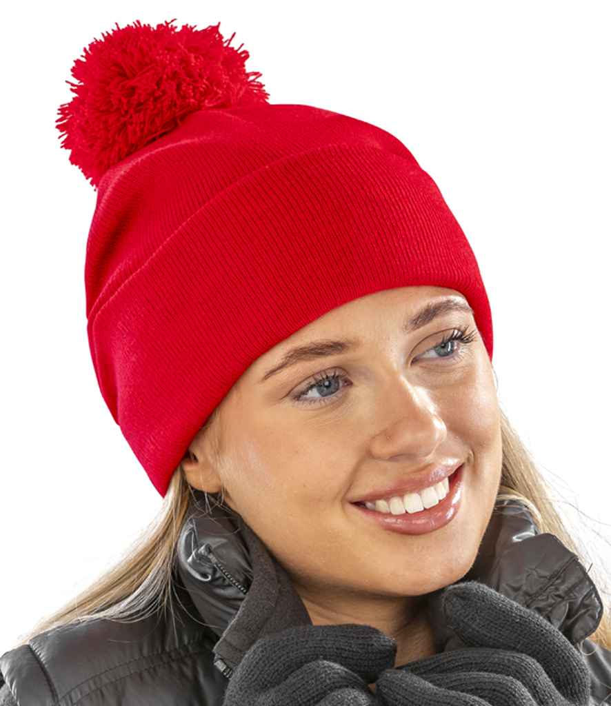 Result Core Pom Pom Beanie | Red - Result Winter Essentials Headwear - Lancashire Teamwear