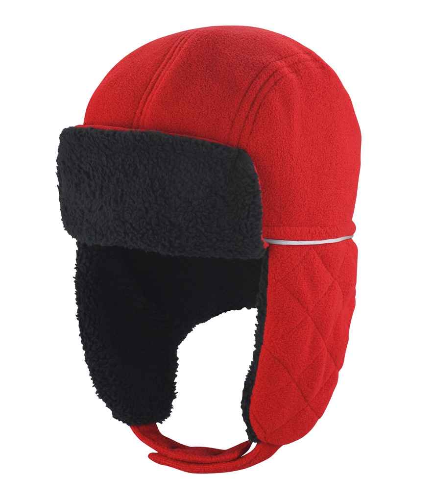 Result Ocean Trapper Hat | Red/Black - Result Winter Essentials Headwear - Lancashire Teamwear