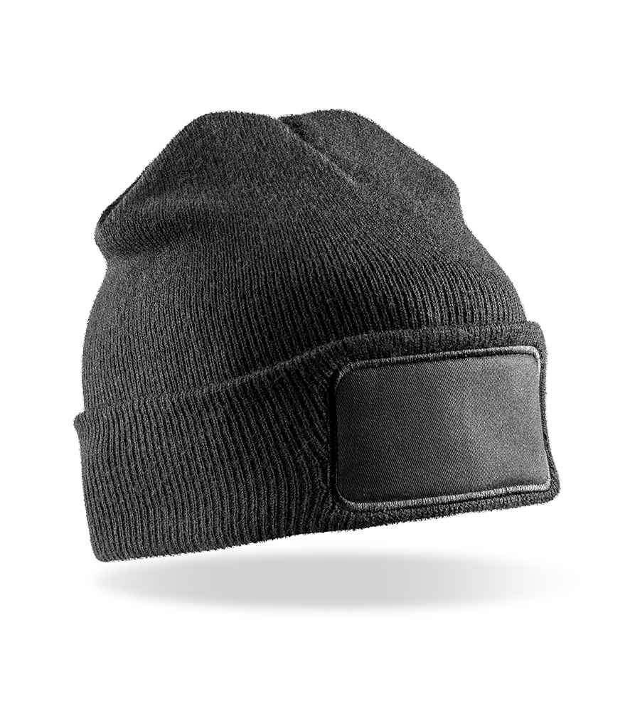Result Double Knit Thinsulate™ Printers Beanie | Black - Result Winter Essentials Headwear - Lancashire Teamwear