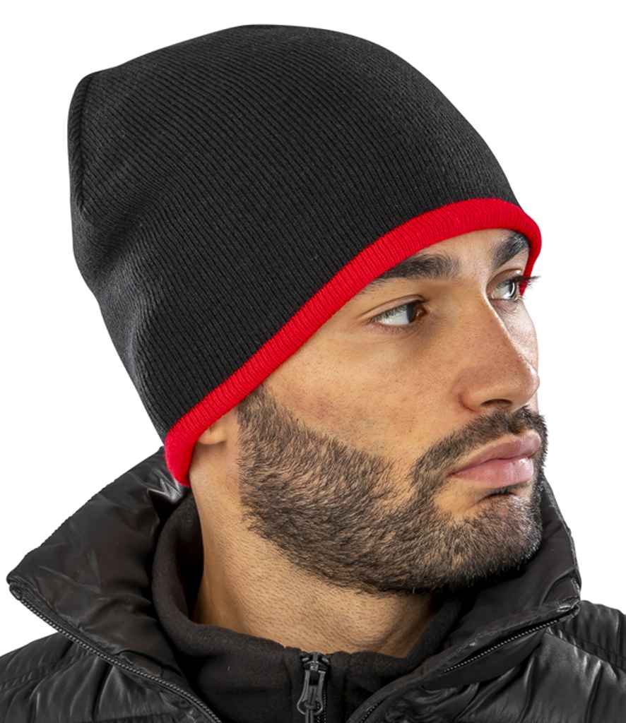 Result Reversible Fashion Fit Hat | Black/Red - Result Winter Essentials Headwear - Lancashire Teamwear