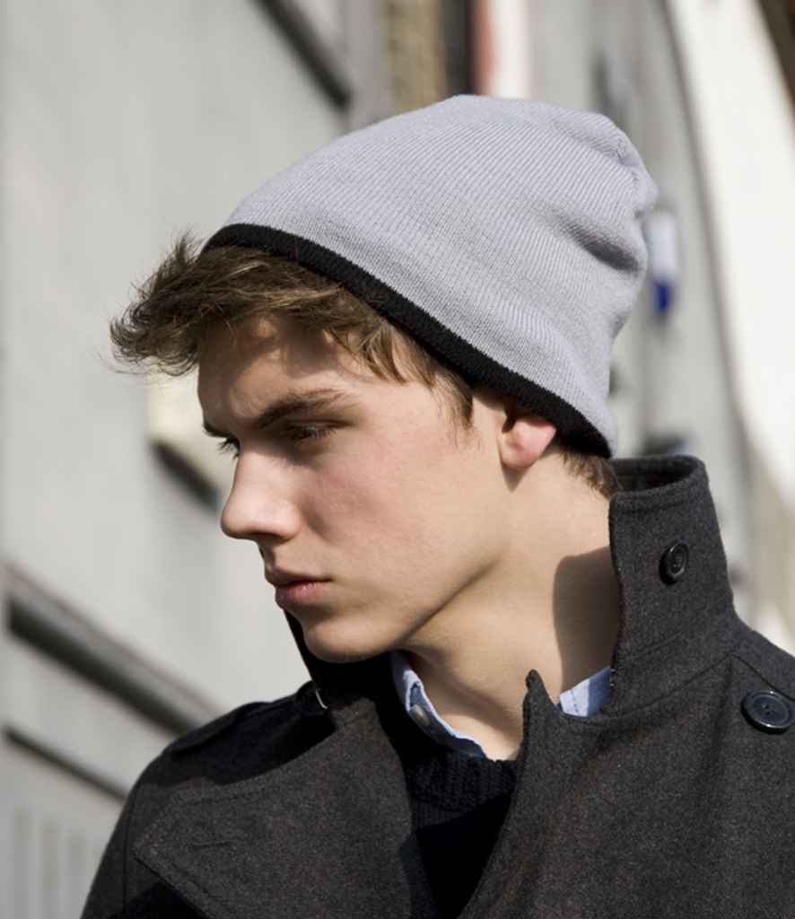 Result Reversible Fashion Fit Hat | Grey/Black - Result Winter Essentials Headwear - Lancashire Teamwear