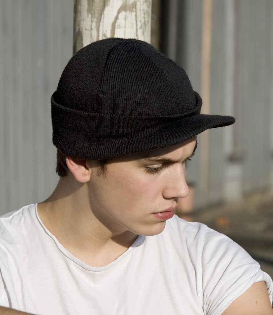 Result Esco Army Knitted Hat | Black - Result Winter Essentials Headwear - Lancashire Teamwear