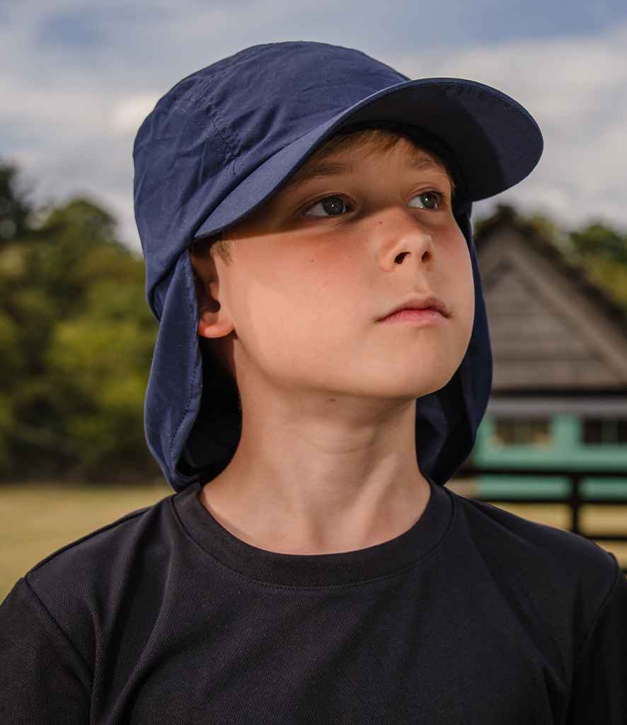 Result Kids Legionnaires Cap | Navy - Result Headwear Headwear - Lancashire Teamwear
