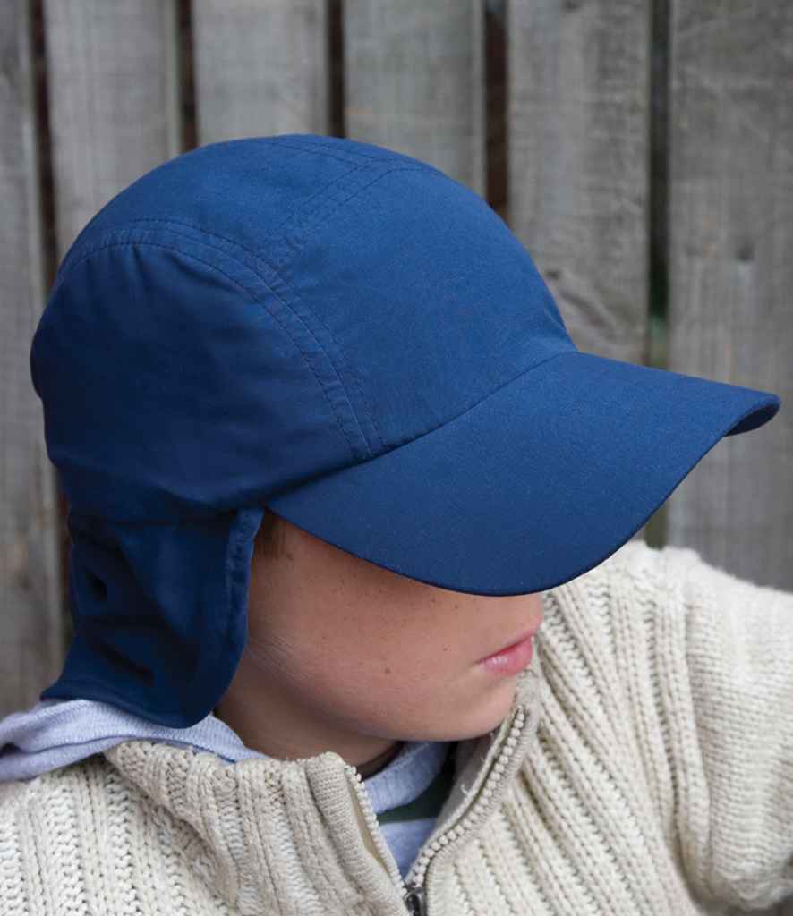 Result Kids Legionnaires Cap | Royal Blue - Result Headwear Headwear - Lancashire Teamwear