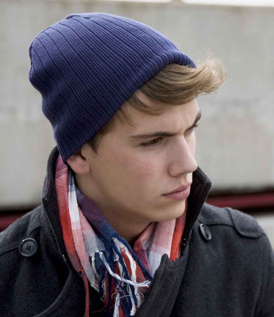Result Cotton Knitted Beanie | Navy - Result Winter Essentials Headwear - Lancashire Teamwear