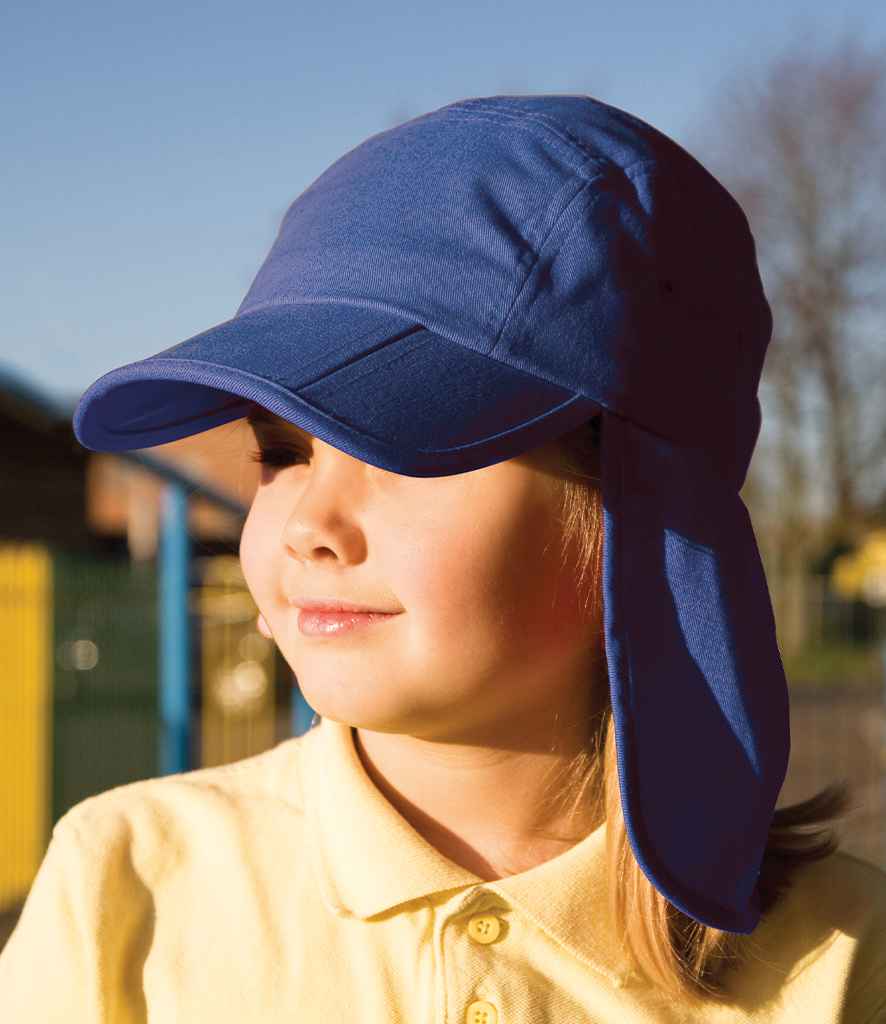 Result Kids Fold Up Legionnaires Cap | Navy - Result Headwear Headwear - Lancashire Teamwear