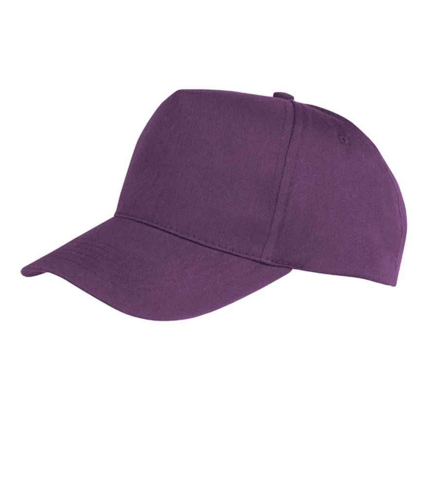 Result Boston 5 Panel Printers Cap Purple
