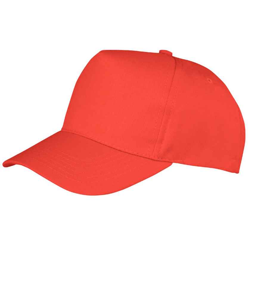 Result Boston 5 Panel Printers Cap Red