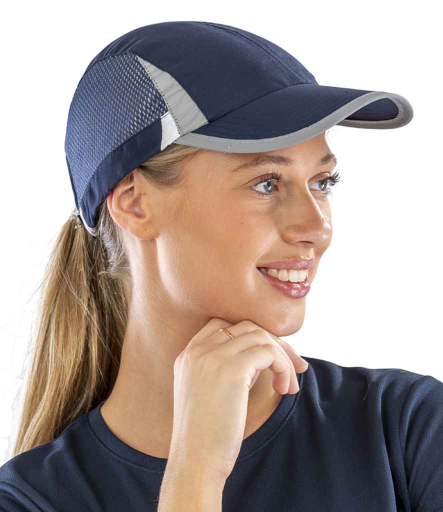 Spiro Sport Cap | Navy/White - Result Headwear Headwear - Lancashire Teamwear