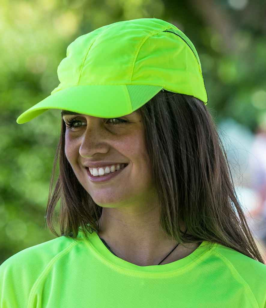 Spiro Impact Sport Cap | Fluorescent Green - Result Headwear Headwear - Lancashire Teamwear