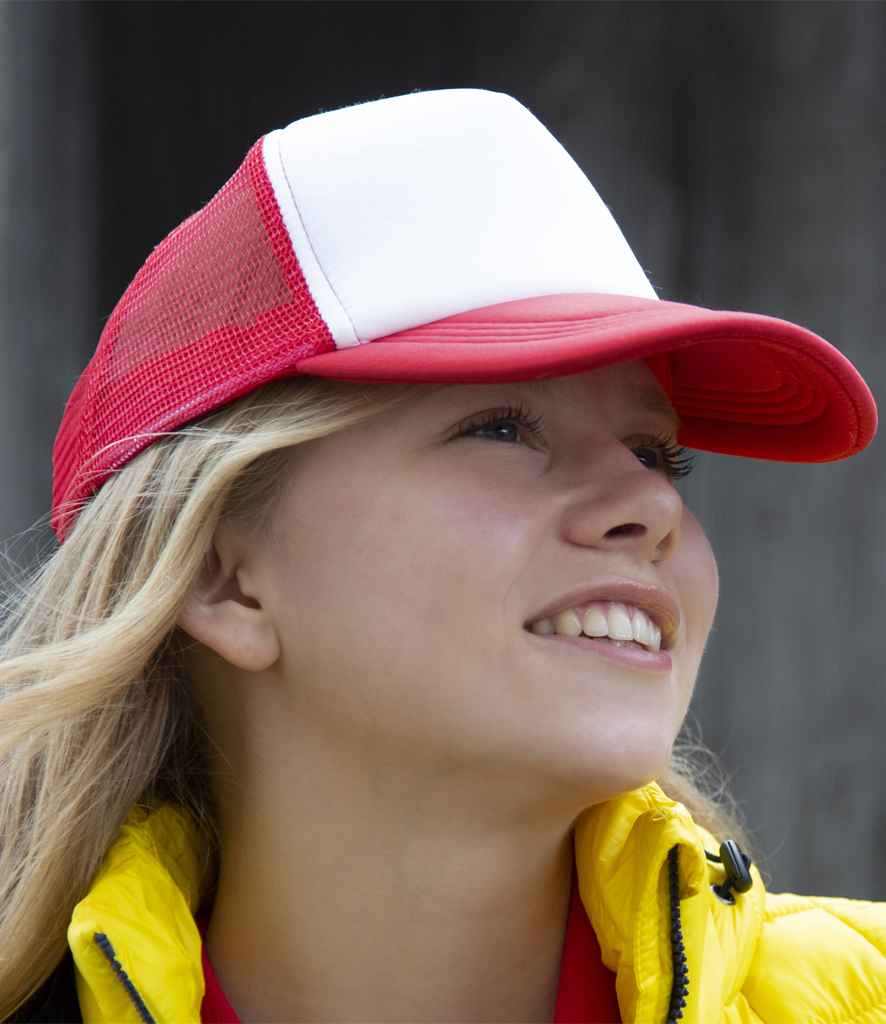 Result Core 1/2 Mesh Truckers Cap | Red/White - Result Headwear Headwear - Lancashire Teamwear