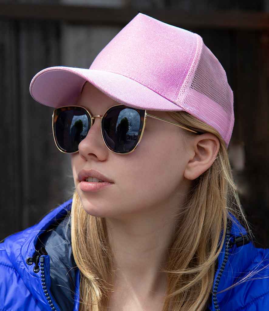 Result Core New York Sparkle Cap | Baby Pink - Result Headwear Headwear - Lancashire Teamwear