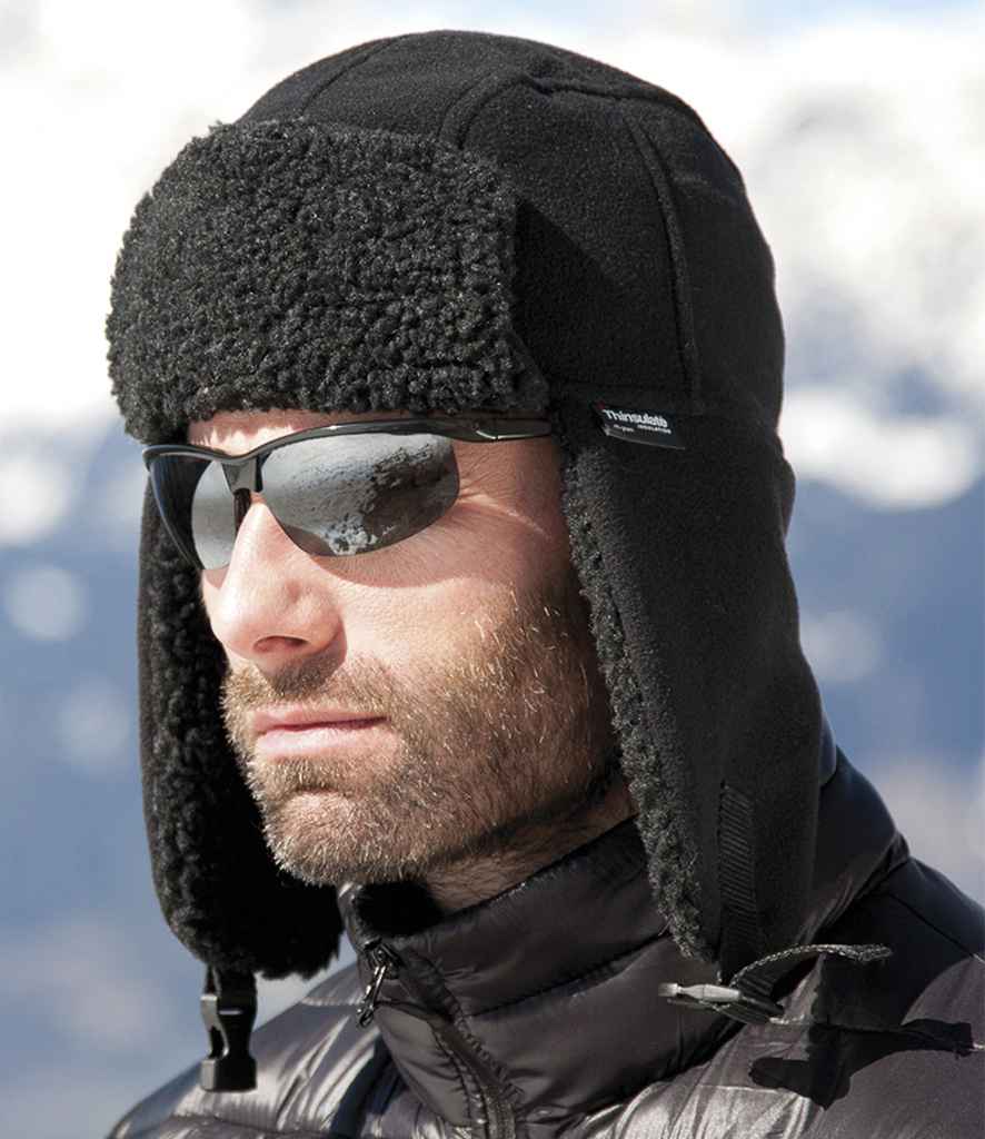 Result Thinsulate™ Sherpa Hat | Black - Result Winter Essentials Headwear - Lancashire Teamwear
