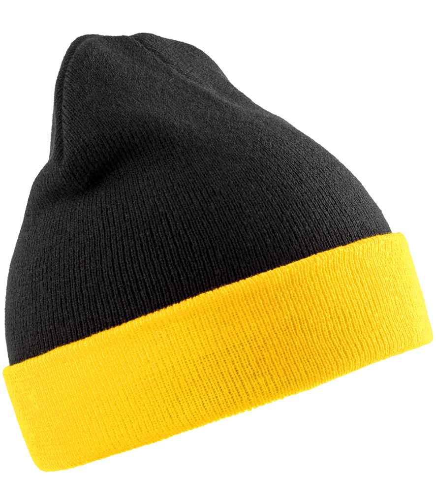 Result Genuine Recycled Compass Beanie Black/Yellow