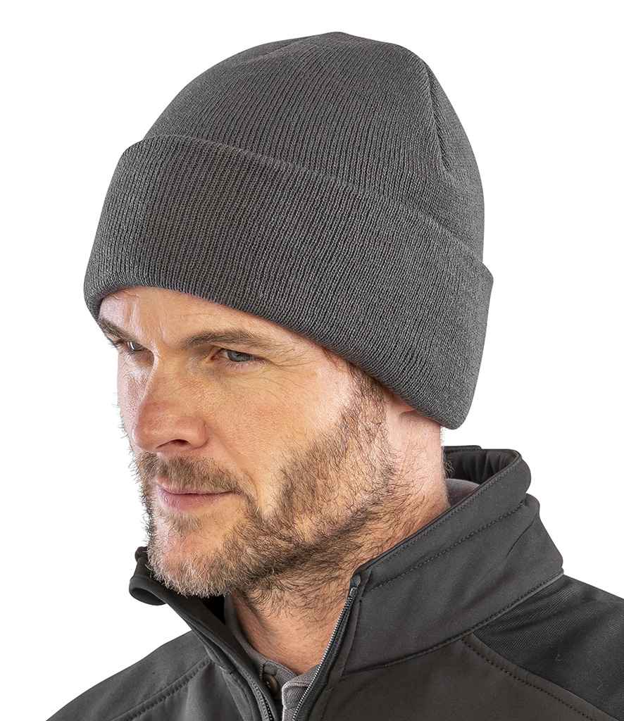 Result Genuine Recycled Thinsulate™ Beanie | Charcoal Headwear - Lancashire Teamwear