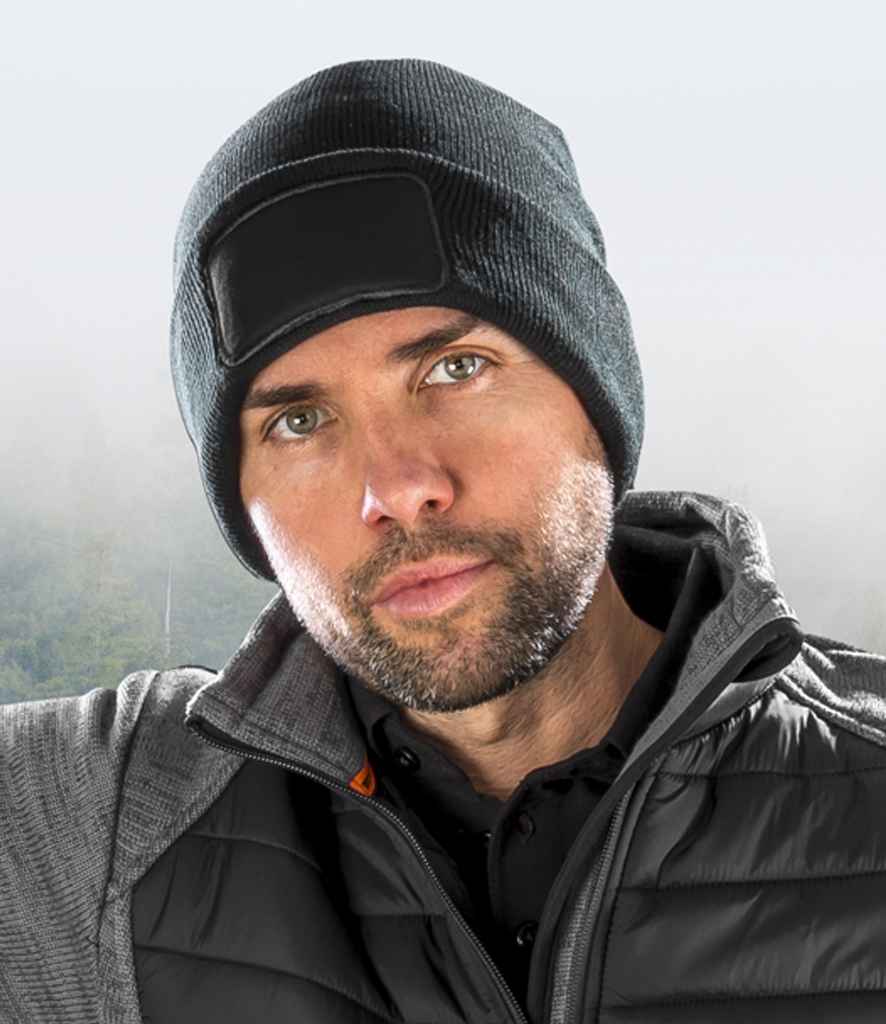 Result Genuine Recycled Thinsulate™ Printers Beanie | Black Headwear - Lancashire Teamwear