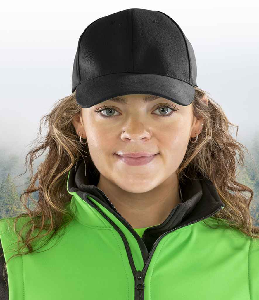 Result Genuine Recycled Low Profile Cap | Black Headwear - Lancashire Teamwear