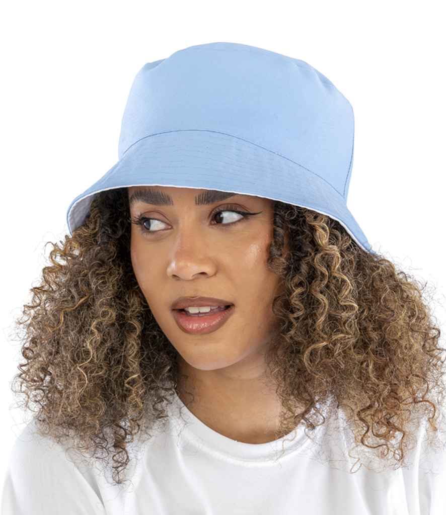 Result Genuine Recycled Core Reversible Bucket Hat | Sky Blue/White Headwear - Lancashire Teamwear