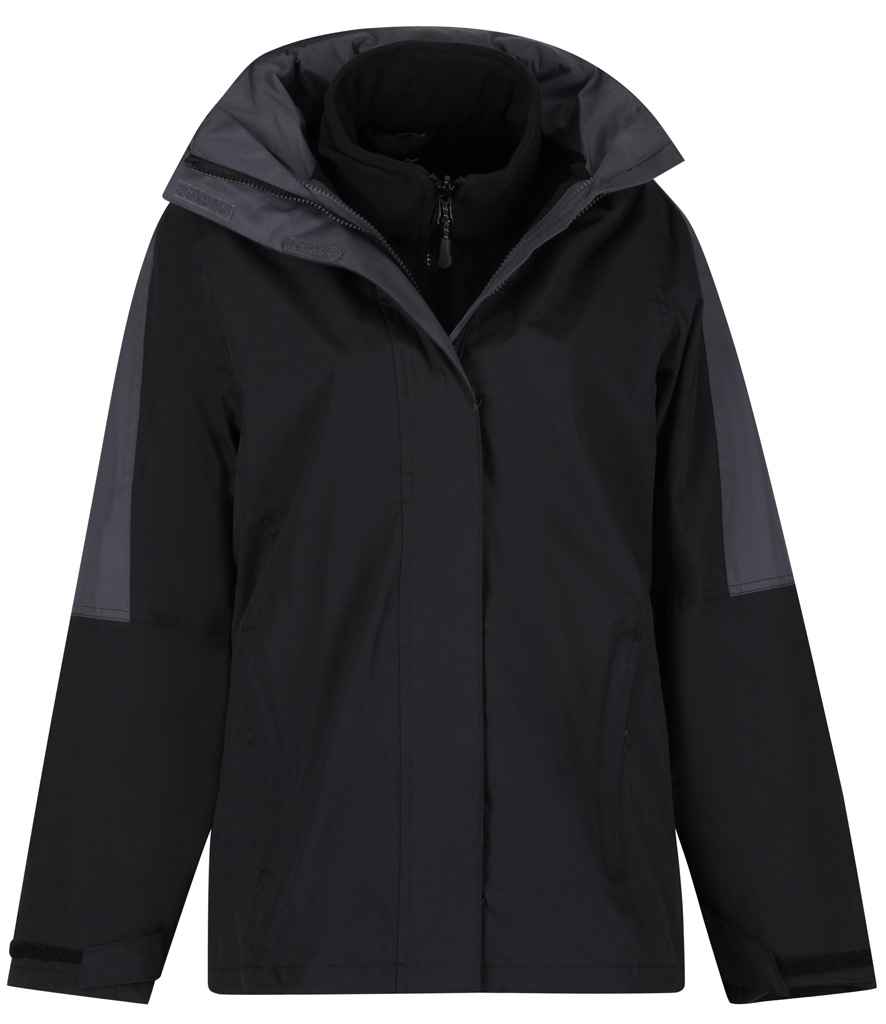 Regatta Ladies Defender III 3-in-1 Jacket Black/Seal Grey