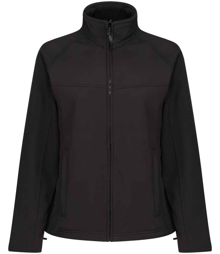 Regatta Ladies Uproar Soft Shell Jacket Black/Black Lining