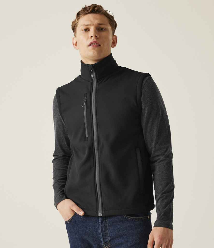 Regatta Honestly Made Recycled Soft Shell Bodywarmer | Black Gilet - Lancashire Teamwear