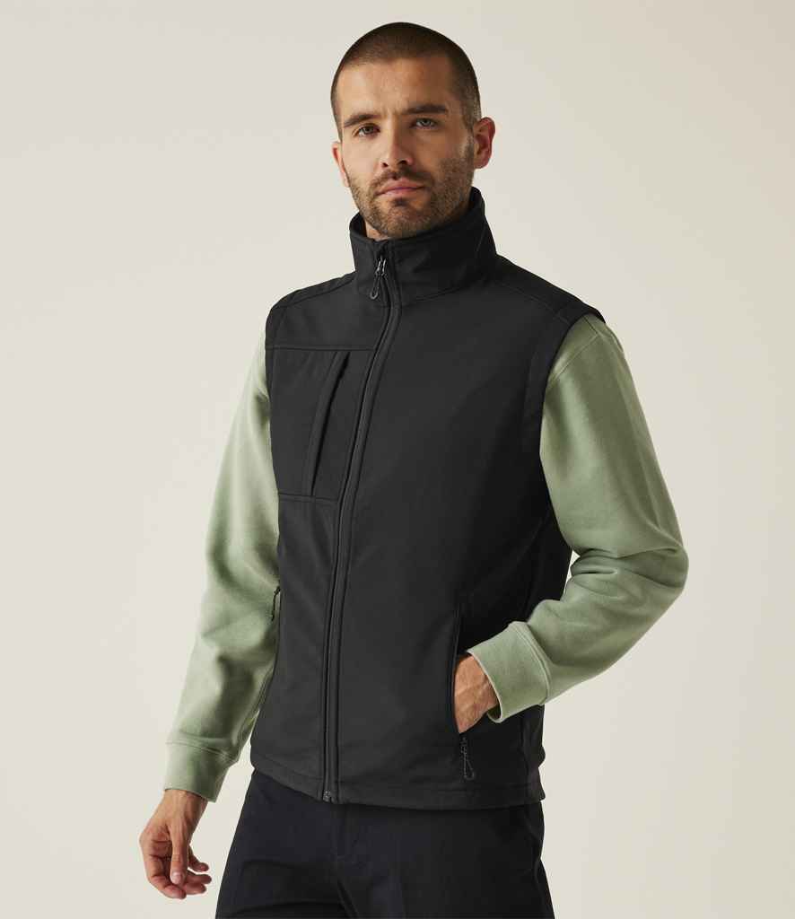 Regatta Octagon II Printable Soft Shell Bodywarmer | Black/Black - Regatta Professional Gilet - Lancashire Teamwear