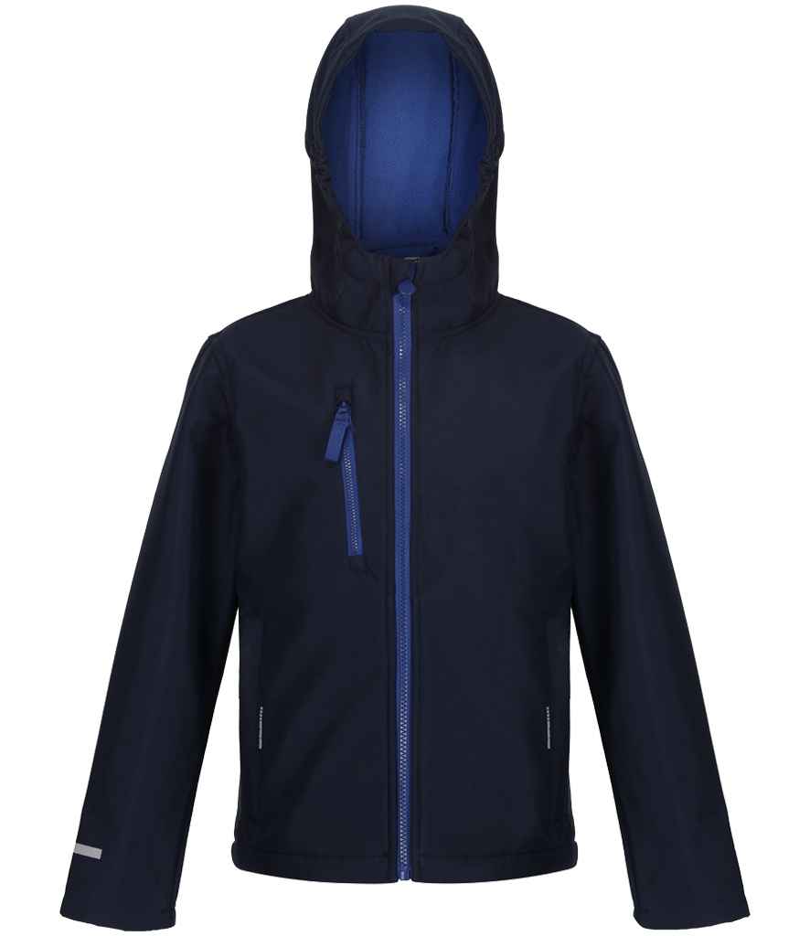 Regatta Kids Ablaze Three Layer Soft Shell Jacket Navy/New Royal Blue
