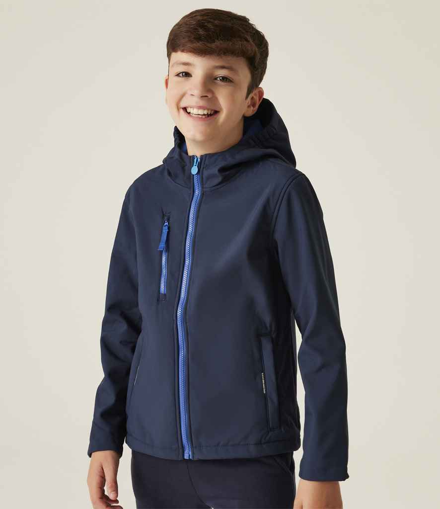 Regatta Kids Ablaze Three Layer Soft Shell Jacket | Navy/New Royal Blue - Regatta Professional - Lancashire Teamwear